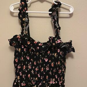Forever 21 Black Floral Top